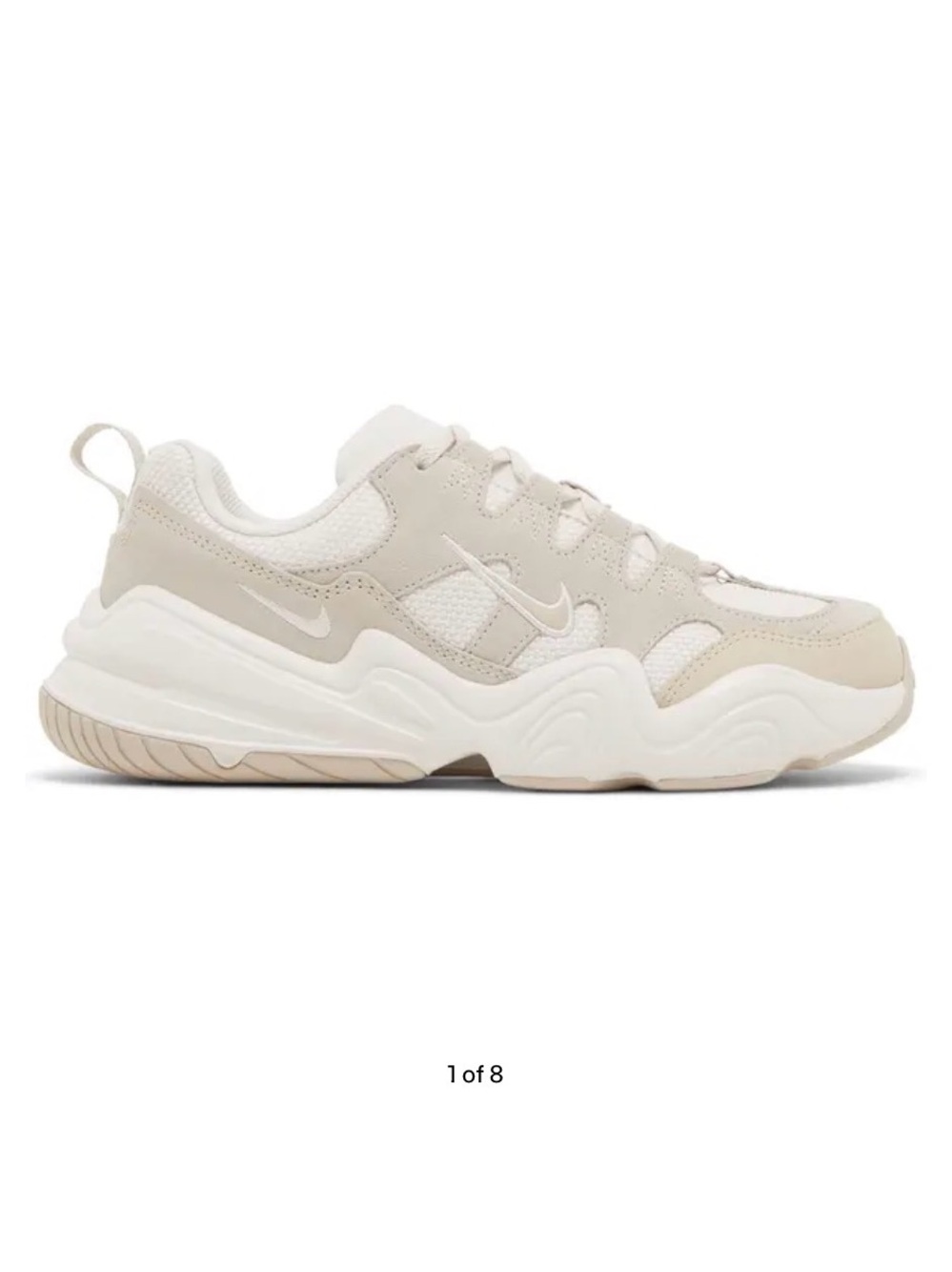 Nike Tech Hera Cream and White Trail-Style Sneakers- Women size 9.5 US